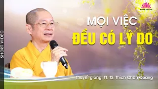 MỌI VIỆC ĐỀU CÓ LÝ DO - TT.TS Thích Chân Quang - Trích bài Đạo Phật Đẹp Như Thế Nào