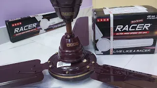 USHA Racer Ceiling Fan Ultra High Speed 400 RPM Unboxing And Install