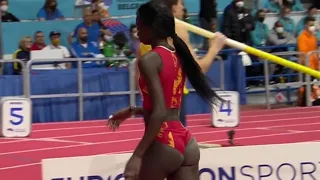 Fatima Diame 🍑🍑🔥 - Long Jump | 2022 World Indoor Championships | **showed ass**