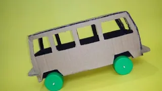 Como fazer uma KOMBI de papelão muito fácil | projetos e atividades maker com materiais recicláveis