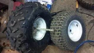 How to Mount atv tire on lawn tractor rim