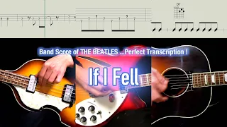 Score / TAB : If I Fell- The Beatles - guitar, bass, drums