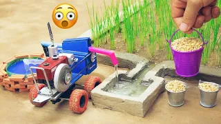 diy tractor How to make pulled cows machine supply water pump diesel engine |diy tractor| @Keepvilla