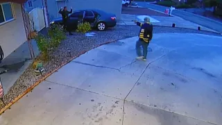 Terrifying armed carjacking caught on security camera