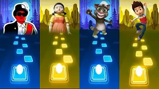 Astronomia/Coffin Dance VS Squid Game VS Talking Tom VS Patrol Coffin Dance - Tiles Hop EDM Rush