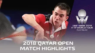 2018 Qatar Open Highlights I Tomokazu Harimoto vs Hugo Calderano (1/4)