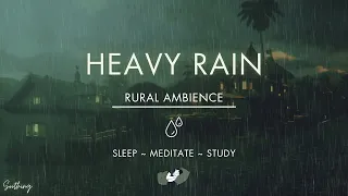 Heavy Rain No Thunder | NO ADS | Soothing Rain Sounds For Sleeping 🌧