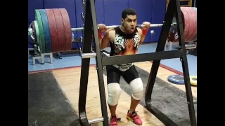 Mohamed Ehab. 250 kg Back Squat training...