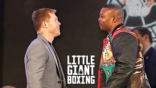 CANELO VS ILUNGA MAKABU FACE-OFF FOR CRUISERWEIGHT FIGHT, MAKABU LOOKS HUGE, BOTH SIZE EACH OTHER UP