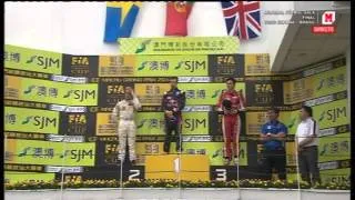 F3 Macau GP 2012 - Podium ceremony FAIL and Da Costa cries