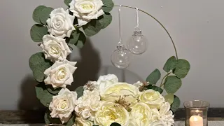 SIMPLE DOLLAR TREE HULA HOOP WEDDING CENTERPIECE