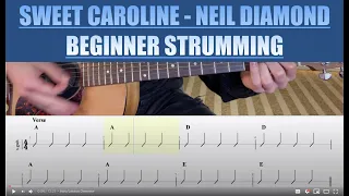 Sweet Caroline Acoustic Guitar Lesson (Chords & Strumming) - Beginners