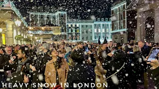 🎄Christmas Walks in Central London 2023 | London Christmas Lights & Market [4K HDR]