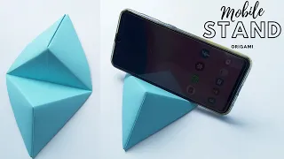 How To Make Paper Mobile Stand Without Glue | Origami Phone Holder | Easy Phone Stand From Paper