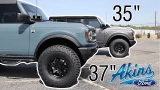 37s vs 35s Ford BRONCO Lifted Apex Editions Comparison