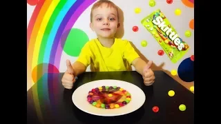 ОПЫТЫ ДЛЯ ДЕТЕЙ / Как Сделать РАДУГУ из SKITTLES