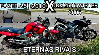 YAMAHA FAZER 250 VS CBX 250 TWISTER- ETERNAS RIVAIS!