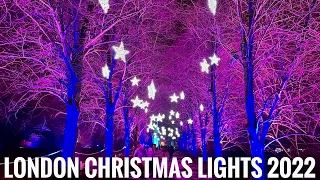 London Best Christmas Lights 2022 | Christmas Lights Show in London | London City virtual Walk