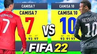 Camisas 10 x Camisas 7 no FIFA 22 !!! 🔥