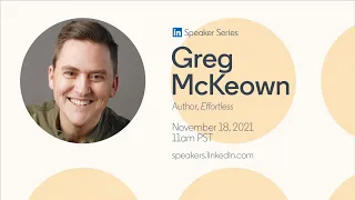 Speaker Series: The effortless way to do what matters most with Greg McKeown