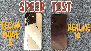 Tecno Pova 5 vs. Realme 10 | Speed Test