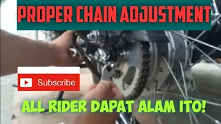 Proper chain adjustment ( Tagalog)