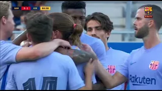 Memphis depay first goal for barcelona debut match Barcelona  vs Girona 3-1