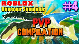 Roblox Dinosaur Simulator - PVP Compilation #4! Fighting Exploiters & Loggers!