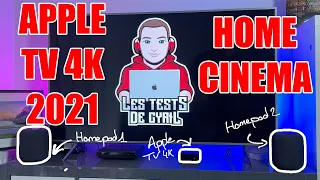 Apple TV 4K HDR 2021 : home cinema avec 2 HomePod