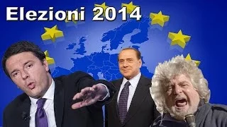 Grillo San Giovanni Renzi Piazza del Popolo Berlusconi Eur - Comizi 2014