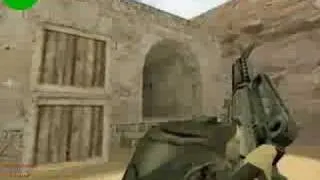 Counter Strike 1.6 Dust 2 gameplay with the Counter-terrorists