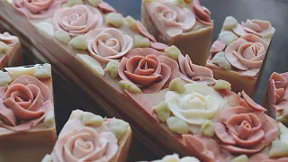 Vintage Rose Cold Process Soap Making 🌹