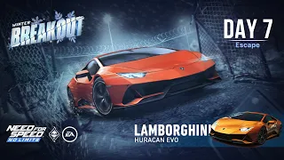 Need For Speed: No Limits | 2021 Lamborghini Huracan Evo (Winter Breakout - Day 7 | Escape)