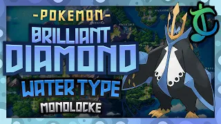 Pokémon Brilliant Diamond Hardcore Nuzlocke - Water Type Pokémon Only! (No items, No overleveling)