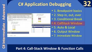 C# Debugging | Part 4 Call Stack Window | C# Advanced #32