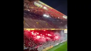 🇩🇪8.000 Rot-Weiss Essen fans in Dortmund Pyro Party