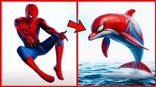 AVENGERS but DOLPHIN VENGERS 🔥|| All Characters (Marvel & DC) 2024