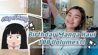 My BIGGEST Birthday Manga Haul EVER & Unboxing 100 Volumes!! ✿♥‿♥✿ // 45KG of Manga💪 & 10% OFF too!