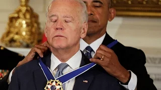 President Obama surprises Vice President Biden with Presidential Medal of Freedom