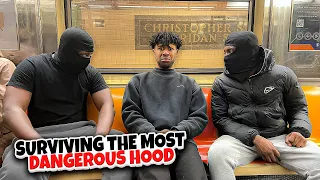 Surviving 24 Hours In The Most Dangerous HOOD In America !