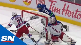 J.T. Miller Picks Up Own Rebound & Scores On Wraparound For Overtime Winner