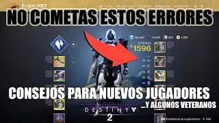 Errores comunes de Guardianes en Destiny 2 - Consejos y sugerencias para nuevas luces