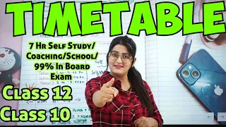 Timetable जो TOPPER बनायेगा🔥| Timetable For Class 12 & Class 10 | Board Exam 2025 ⏰💯 #timetable