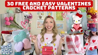 30 Free and Easy Valentines Day Crochet Patterns