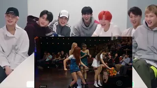 MONSTA X reaction to BLACKPINK naughty moments