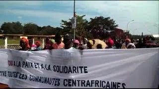 Bangui: manifestation pour le retour de la paix en Centrafrique
