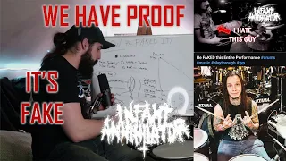 I proved Infant Annihilator FAKED their Drums using a Whiteboard #viral #fyp