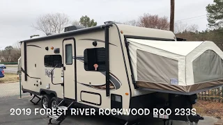 Brand New 2019 Forest River Rockwood Roo 233s Travel Trailer Hybrid Expandable Dodd RV Show 233 S