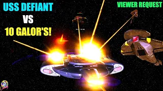 Viewer Request - USS Defiant VS 10 Cardassian Galor's!! - Star Trek Starship Battles