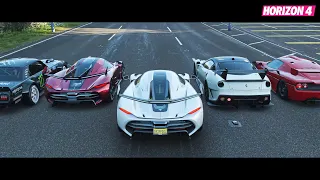 World's Fastest Drag Race Hypercars | Forza Horizon 4 (All Tune)